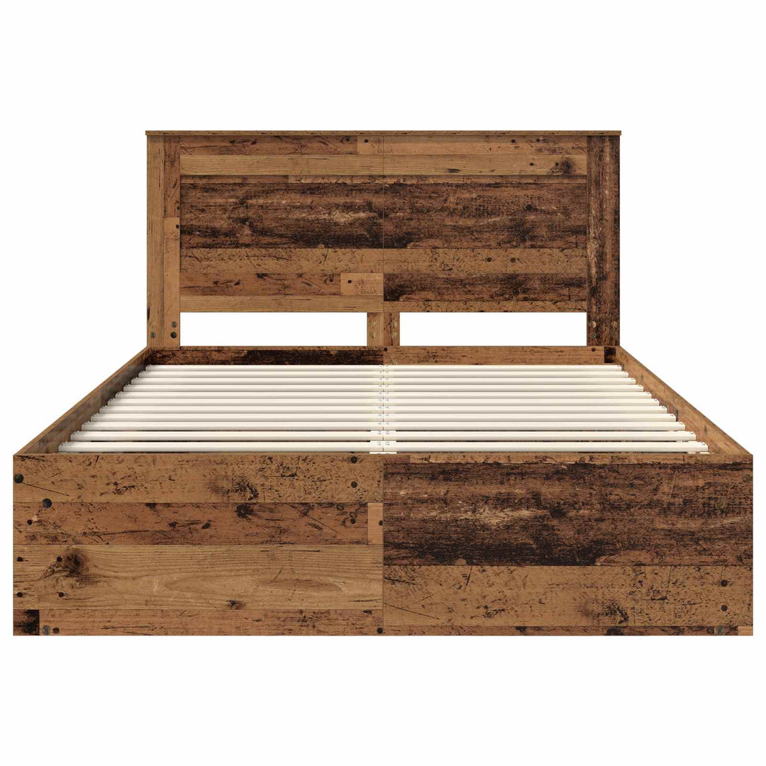 Sengestel Gammelt træ 140 x 190 cm Massiv fyrretræ