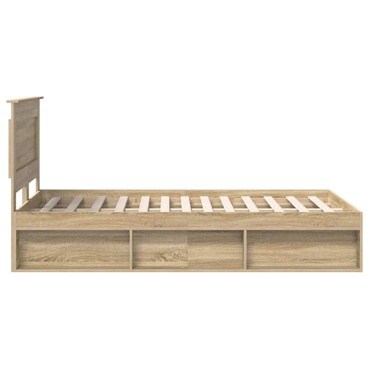 Sengestel med hovedgærde Sonoma 120 x 190 cm Massiv fyrretræ