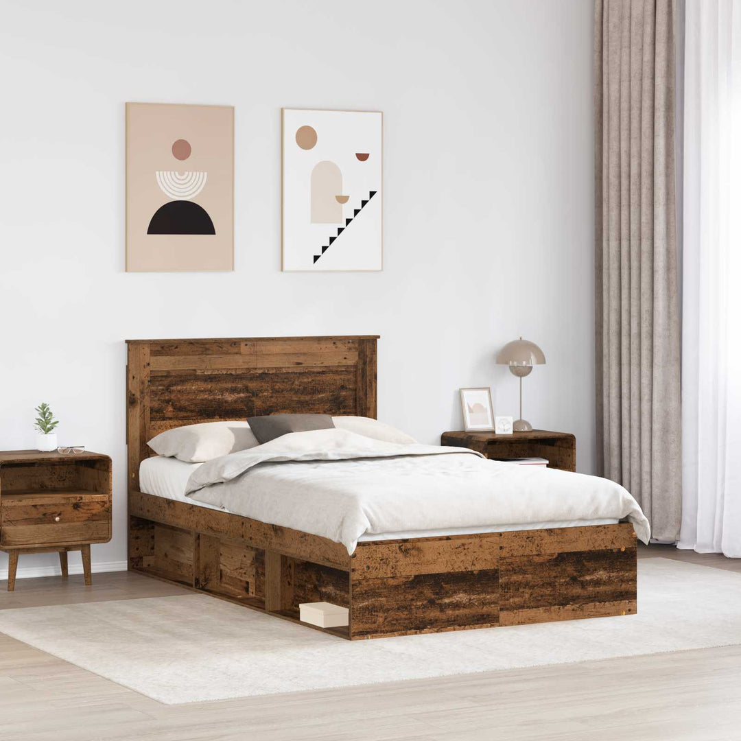 Sengestel Gammelt træ 120 x 200 cm Massiv fyrretræ