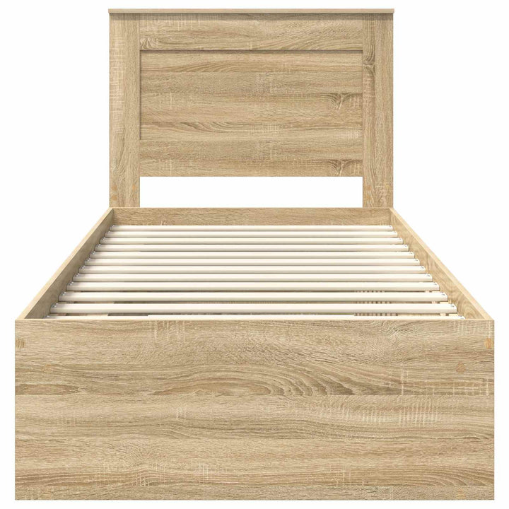 Sengestel med hovedgærde Sonoma 100 x 200 cm Massiv fyrretræ
