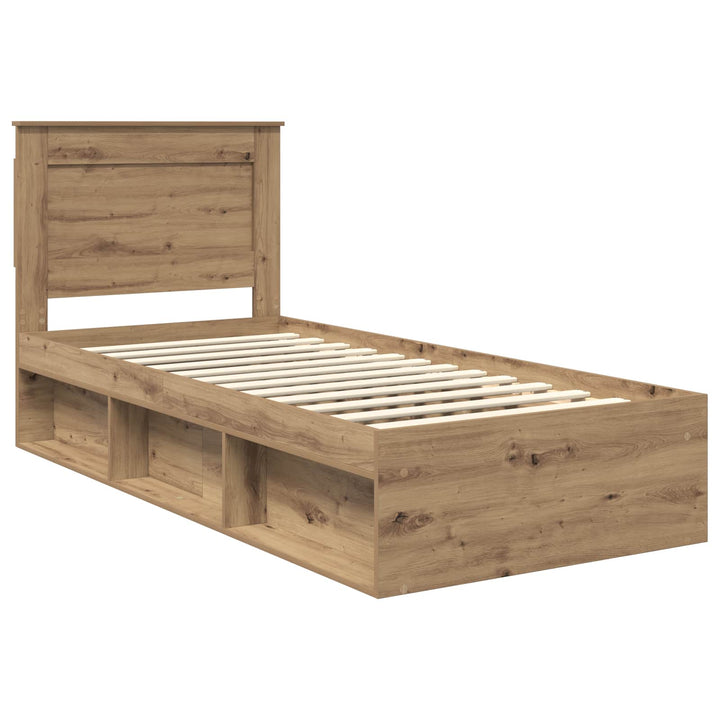 Sengestel med hovedgærde Artisan eg 75 x 190 cm Massiv fyrretræ
