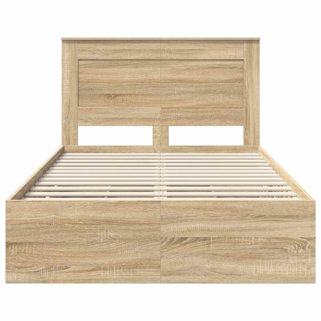 Sengestel med skuffe Sonoma eg 120 x 190 cm Ingeniørtræ