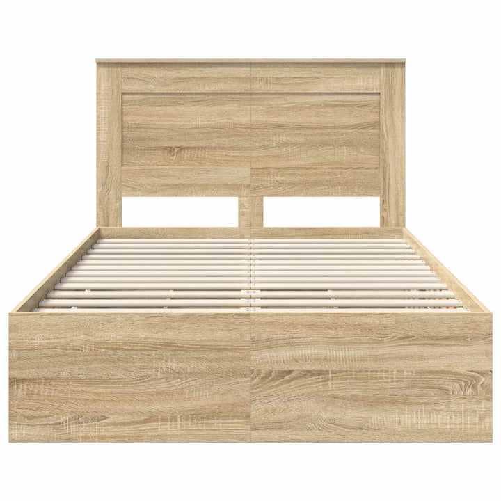 Sengestel med skuffe Sonoma eg 120 x 190 cm Ingeniørtræ