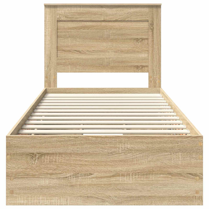Sengestel med skuffe Sonoma eg 100 x 200 cm Ingeniørtræ