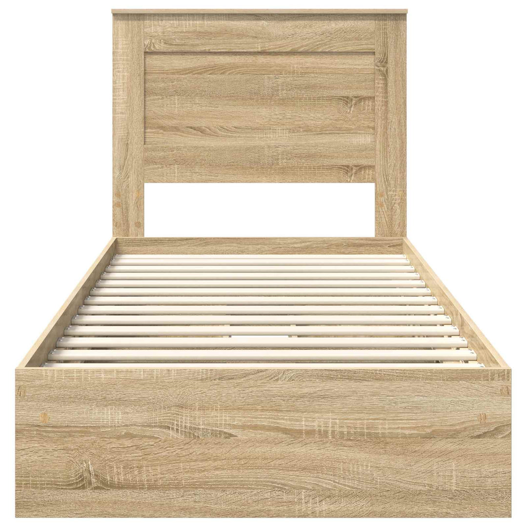 Opbevaringsseng Sonoma eg 100 x 200 cm Konstrueret træ