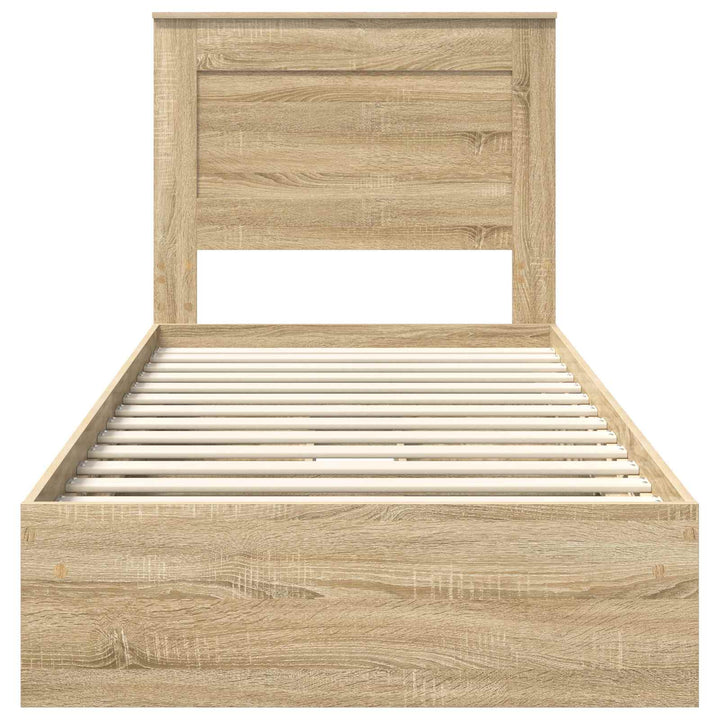 Opbevaringsseng Sonoma eg 100 x 200 cm Konstrueret træ