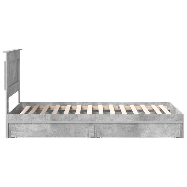 Opbevaringsseng Beton Grå 90 x 190 cm Konstrueret træ