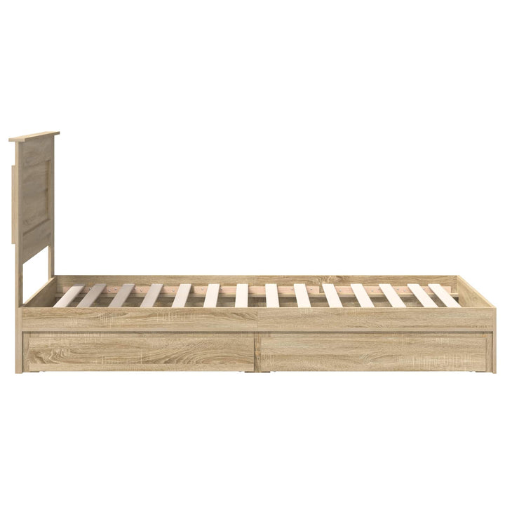 Opbevaringsseng Sonoma eg 75 x 190 cm Konstrueret træ