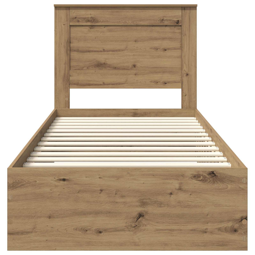 Sengestel Artisan Egetræ 100 x 200 cm Konstrueret træ