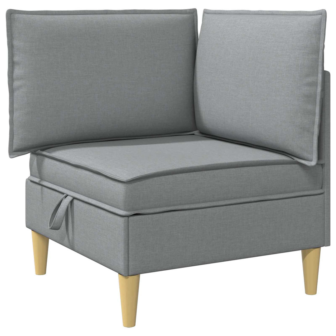 Modulsofa sæt med opbevaring 6 pcs Lysegrå Stof