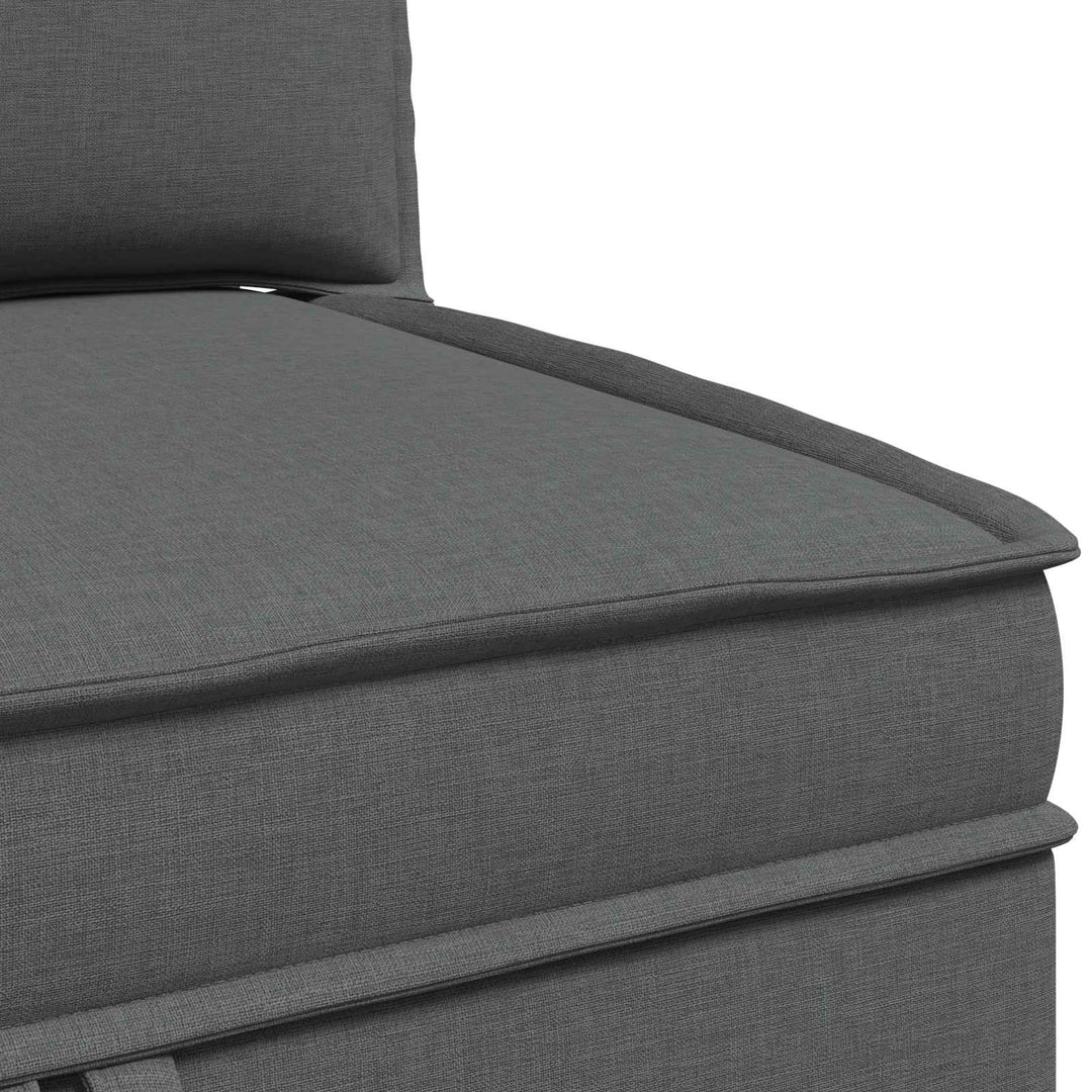 Modulsofa sæt med opbevaring 4 pcs Mørkegrå Stof