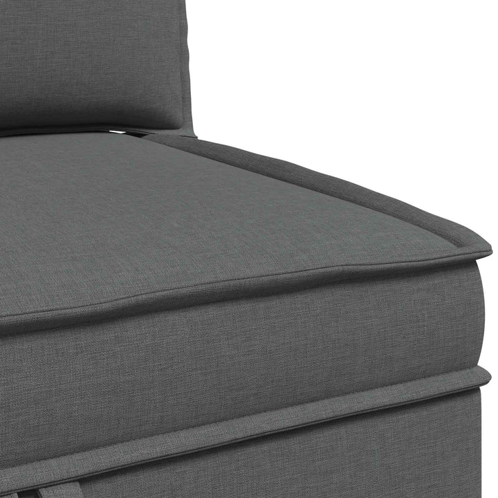 Modulsofa sæt med opbevaring 4 pcs Mørkegrå Stof
