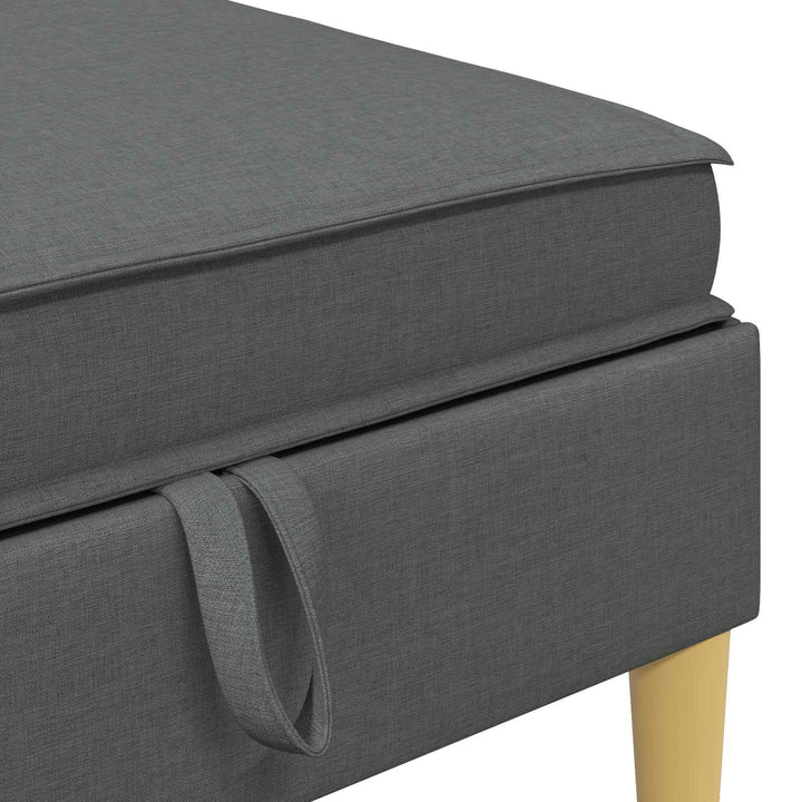 Modulsofa sæt med opbevaring 5 pcs Mørkegrå Stof