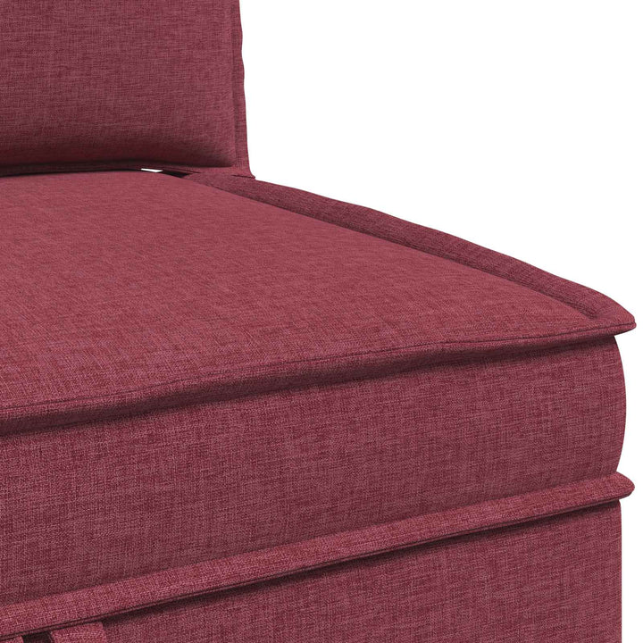 Modulsofa sæt med opbevaring 3 pcs Vinrød Stof