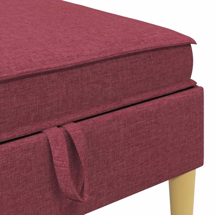 Modulsofa sæt med opbevaring 5 pcs Vinrød Stof