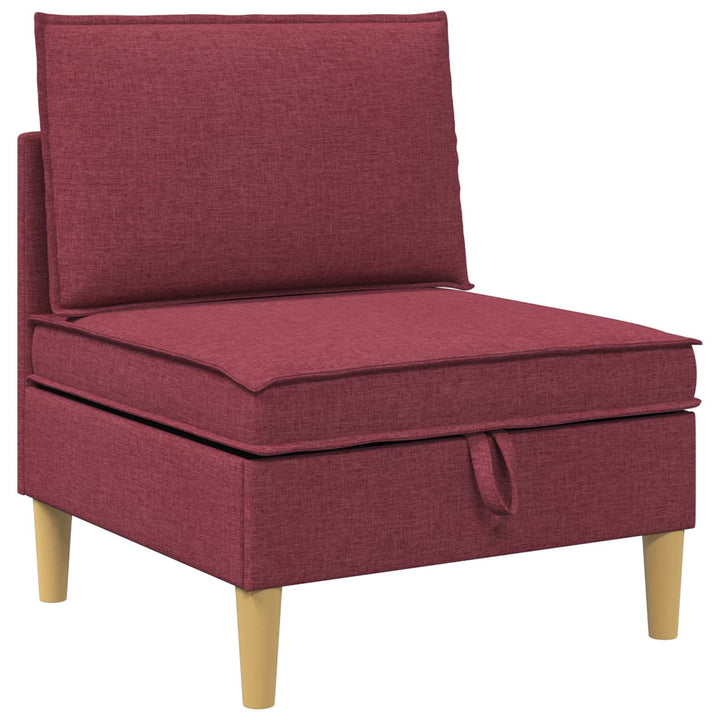 Modulsofa sæt med opbevaring 6 pcs Vinrød Stof