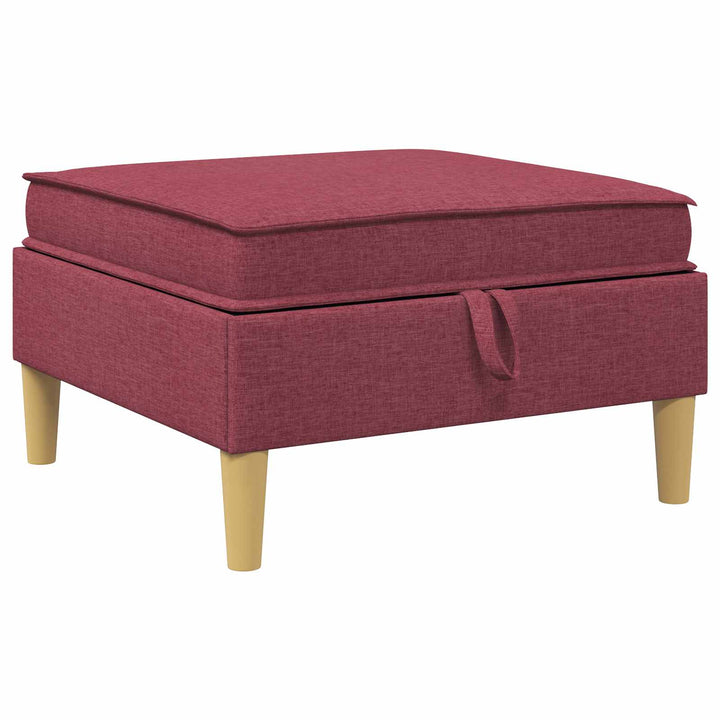 Modulsofa sæt med opbevaring 6 pcs Vinrød Stof