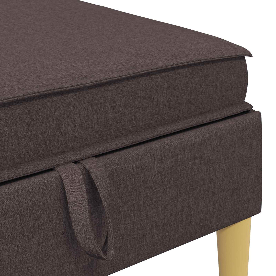 Modulsofa sæt med opbevaring 5 pcs Mørk Brun Stof