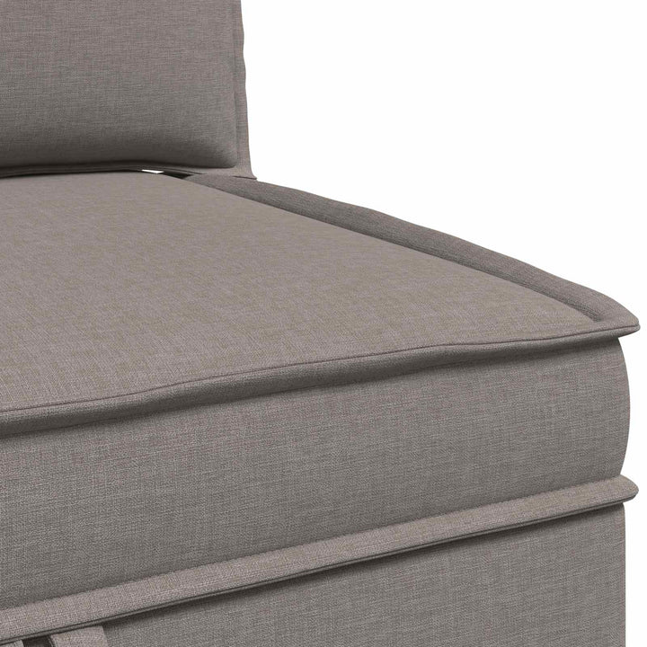 Modulsofa sæt med opbevaring 4 pcs Gråbrun Stof