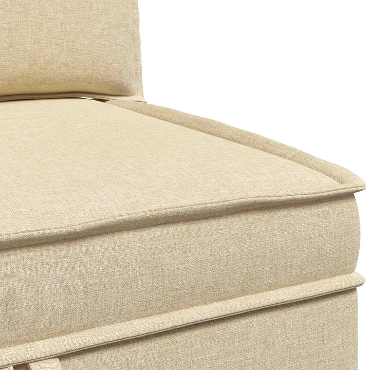 Modulsofa sæt med opbevaring 4 pcs Cremefarvet Stof