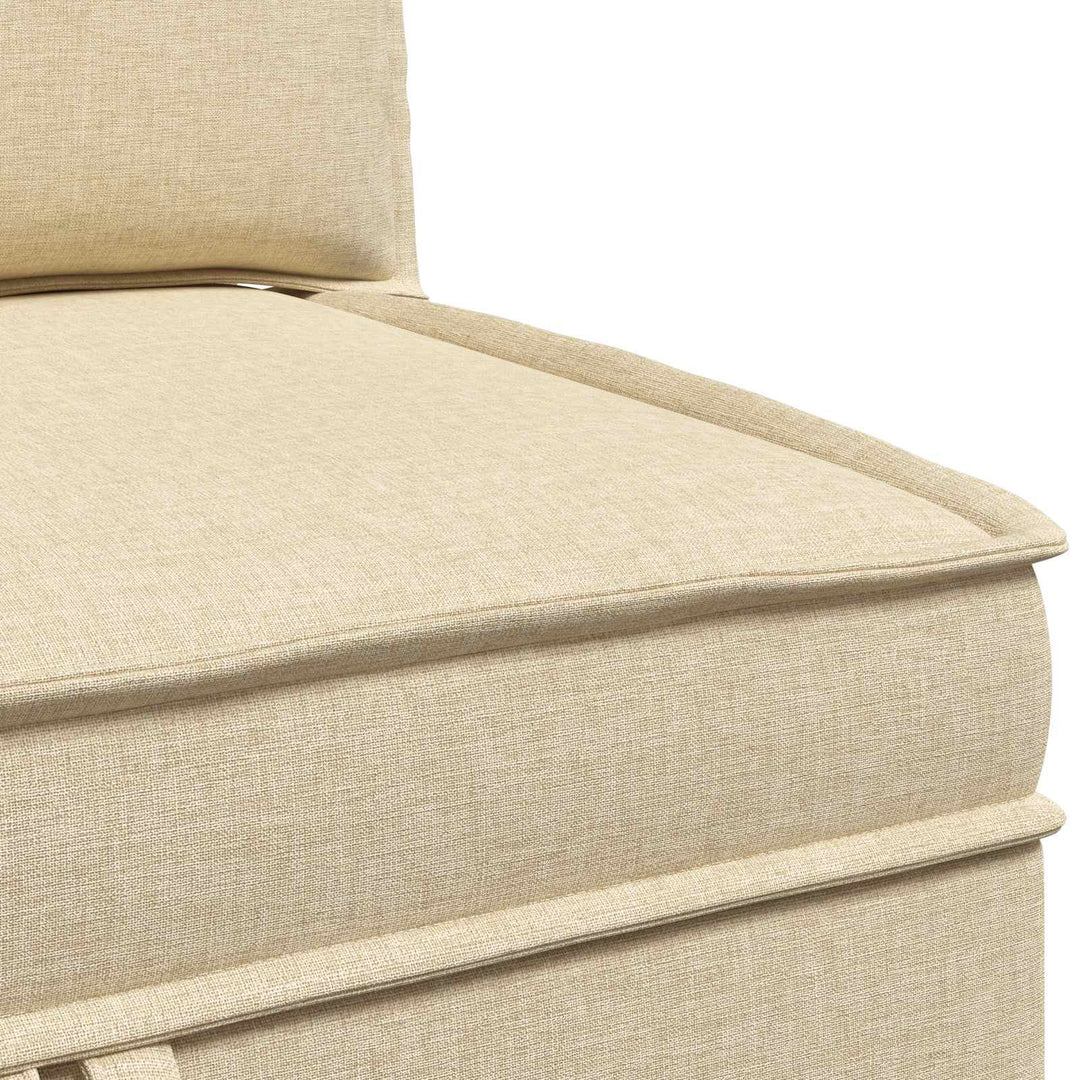 Modulsofa sæt med opbevaring 4 pcs Cremefarvet Stof