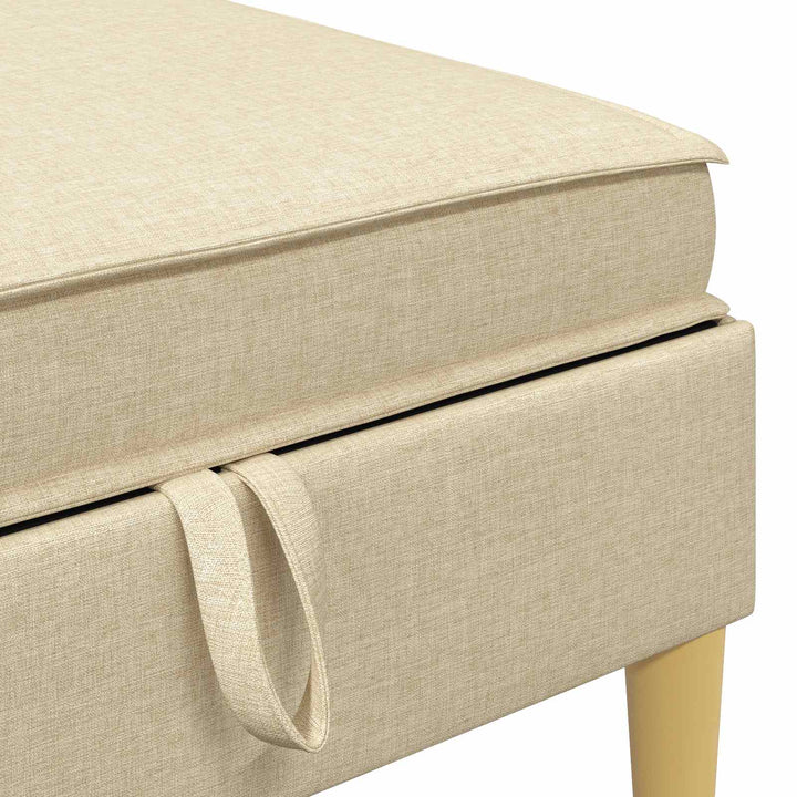 Modulsofa sæt med opbevaring 5 pcs Cremefarvet Stof
