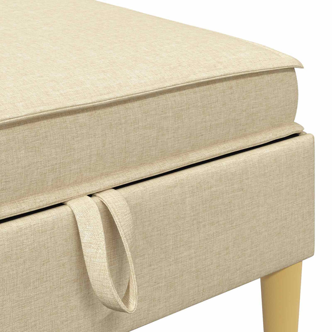 Modulsofa sæt med opbevaring 6 pcs Cremefarvet Stof