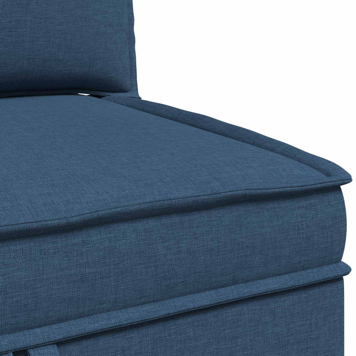 Modulsofa sæt med opbevaring 3 pcs Blå Stof