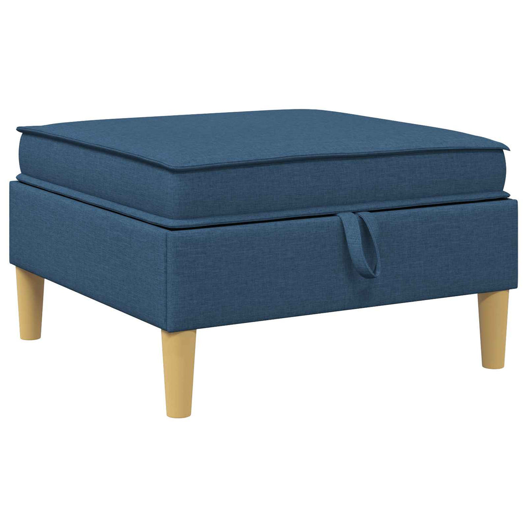 Modulsofa sæt med opbevaring 4 pcs Blå Stof