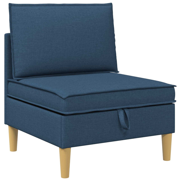 Modulsofa sæt med opbevaring 5 pcs Blå Stof