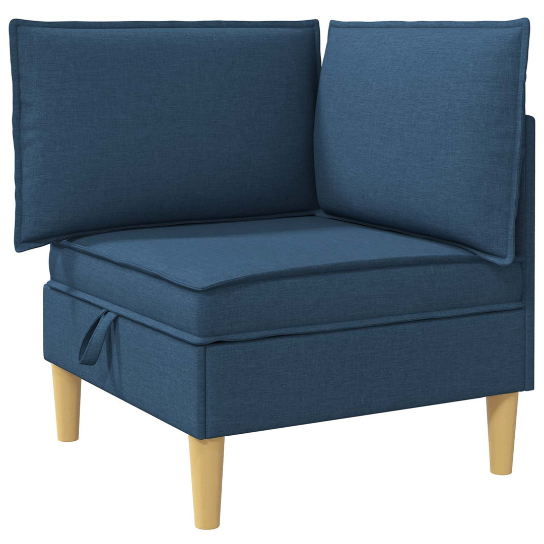 Modulsofa sæt med opbevaring 6 pcs Blå Stof