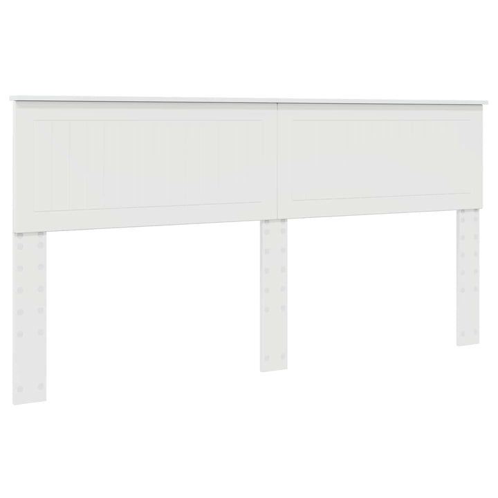 Sengestel med hovedgærde Hvid 180 x 200 cm Massiv fyrretræ