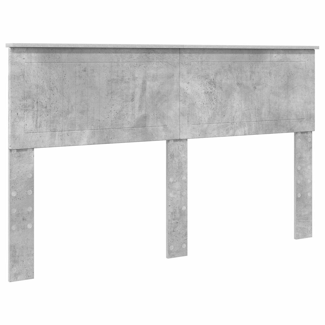 Sengestel med hovedgærde Beton Grå 150 x 200 cm Massiv fyrretræ