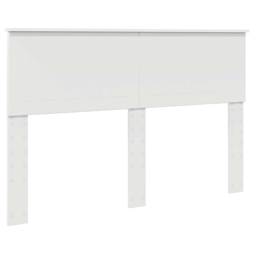 Sengestel med hovedgærde Hvid 140 x 200 cm Massiv fyrretræ