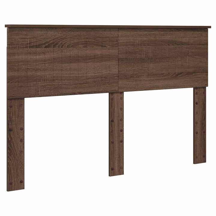 Sengestel med hovedgærde Brun eg 140 x 200 cm Massiv fyrretræ