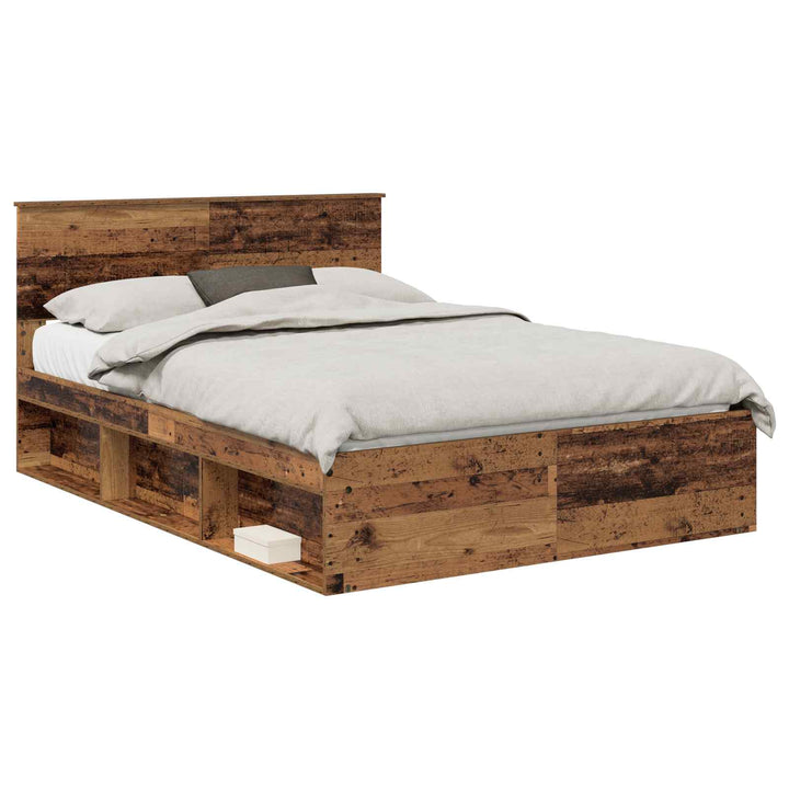 Sengestel Gammelt træ 140 x 190 cm Massiv fyrretræ