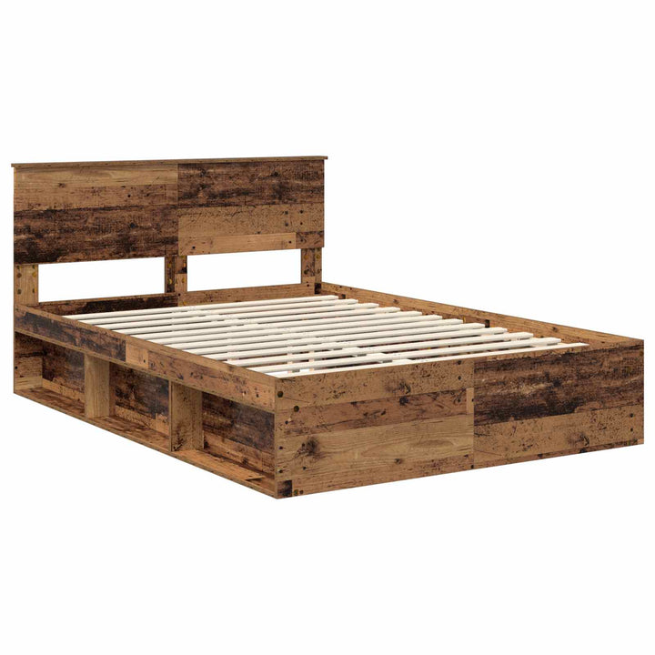 Sengestel Gammelt træ 140 x 190 cm Massiv fyrretræ