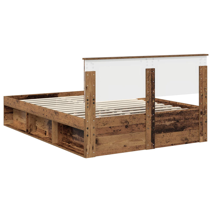 Sengestel Gammelt træ 140 x 190 cm Massiv fyrretræ