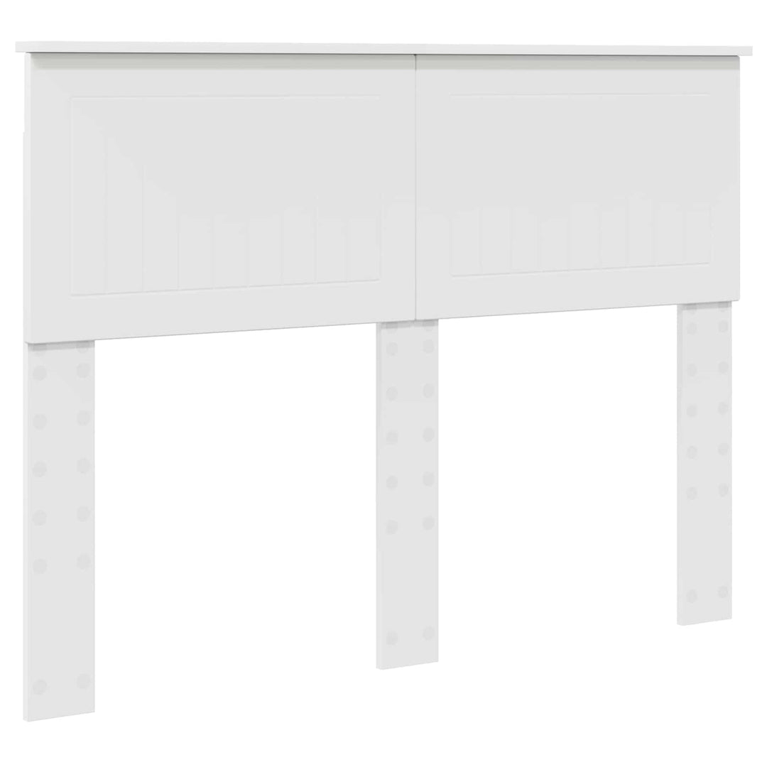 Sengestel med hovedgærde Hvid 120 x 200 cm Massiv fyrretræ