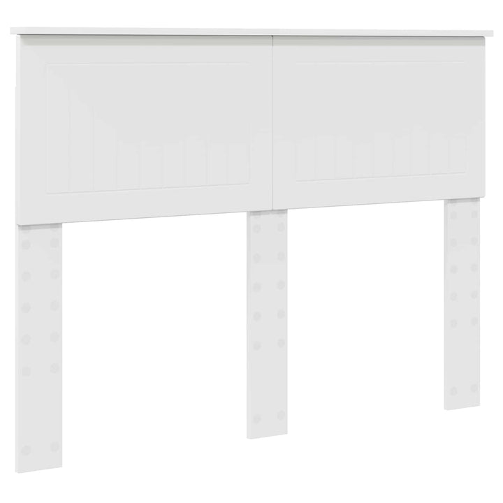 Sengestel med hovedgærde Hvid 120 x 190 cm Massiv fyrretræ