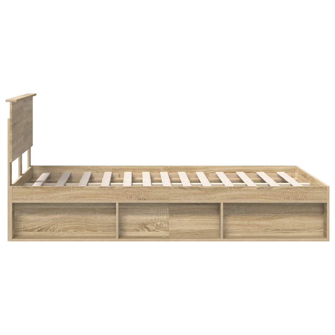 Sengestel med hovedgærde Sonoma 120 x 190 cm Massiv fyrretræ