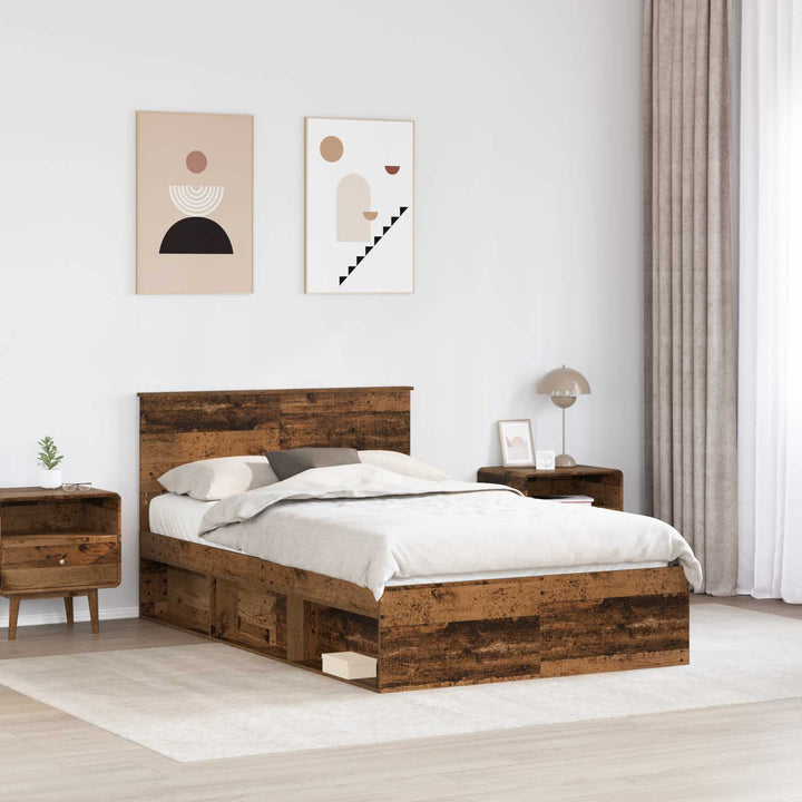 Sengestel Gammelt træ 120 x 190 cm Massiv fyrretræ