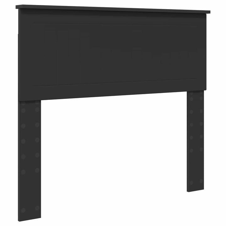 Sengestel med hovedgærde Sort 100 x 200 cm Massiv fyrretræ