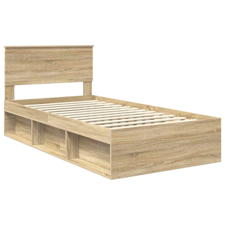 Sengestel med hovedgærde Sonoma 100 x 200 cm Massiv fyrretræ