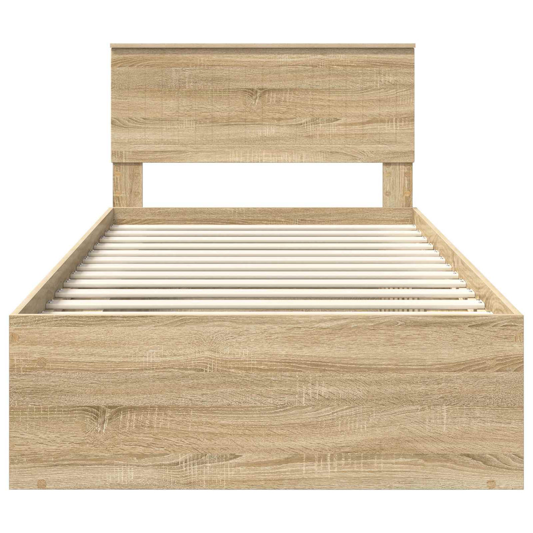 Sengestel med hovedgærde Sonoma 100 x 200 cm Massiv fyrretræ