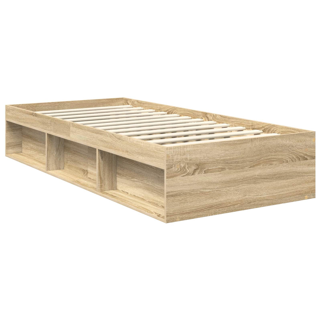 Sengestel med hovedgærde Sonoma eg 90 x 200 cm Massiv fyrretræ