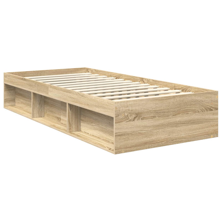 Sengestel med hovedgærde Sonoma eg 90 x 200 cm Massiv fyrretræ