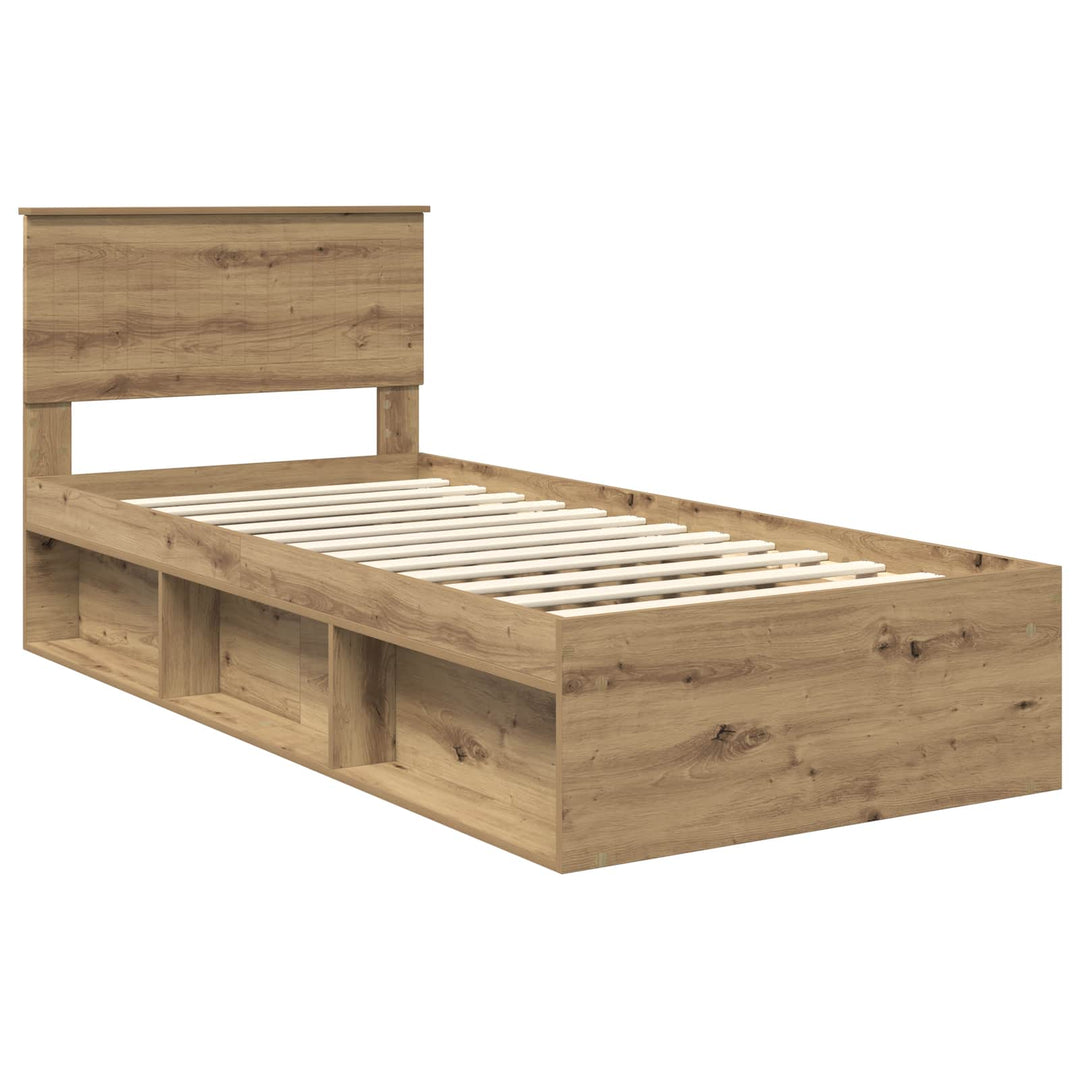 Sengestel med hovedgærde Artisan eg 90 x 200 cm Massiv fyrretræ