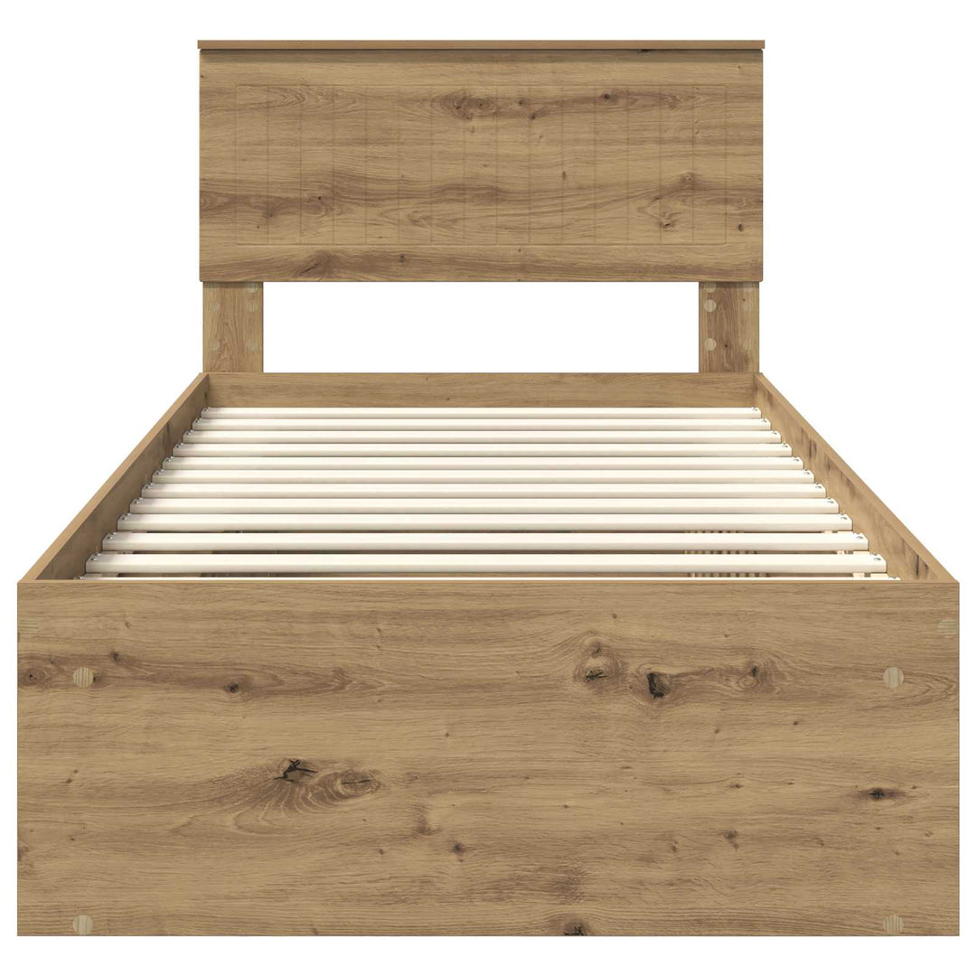 Sengestel med hovedgærde Artisan eg 90 x 200 cm Massiv fyrretræ