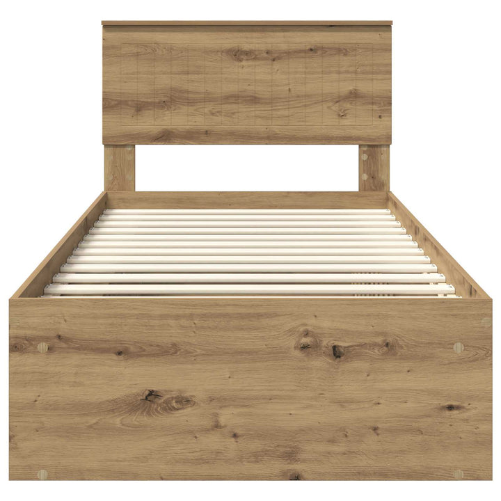 Sengestel med hovedgærde Artisan eg 90 x 200 cm Massiv fyrretræ